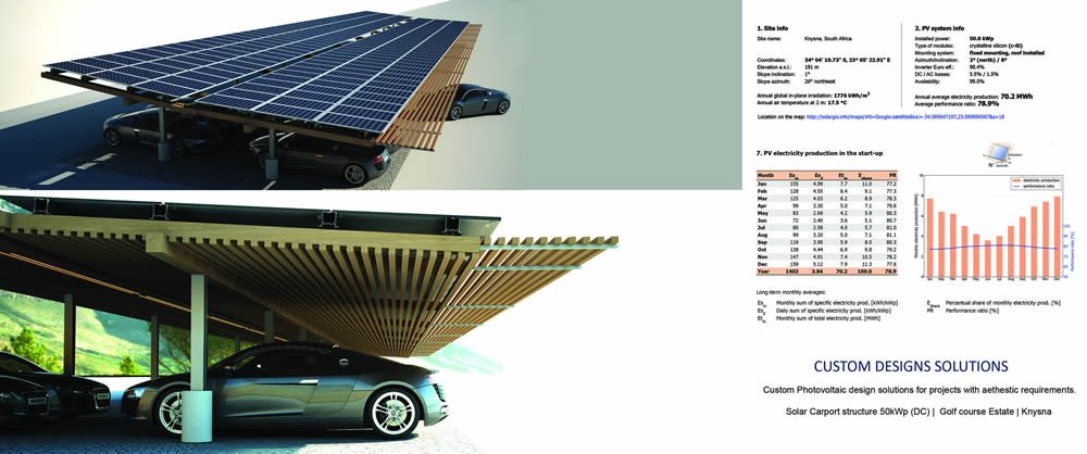 Custom Design PV Solar Carport Structure (50kWp) (DC)