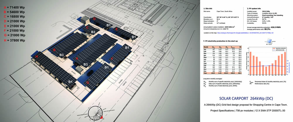 Solar Carport System design proposal  264 kWp DC Grid-Tied